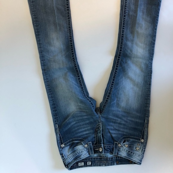 MISS ME Denim Jeans Boot Cut Embellished Rivet - Picture 7 of 9